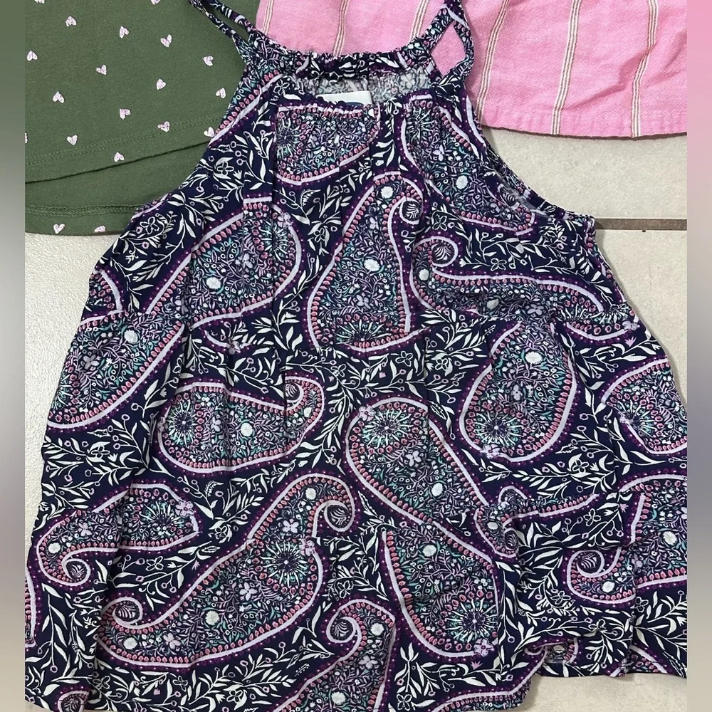 Old‎ Navy Girls Kids Floral/Stripe Blouses Pink size S(6-7).
